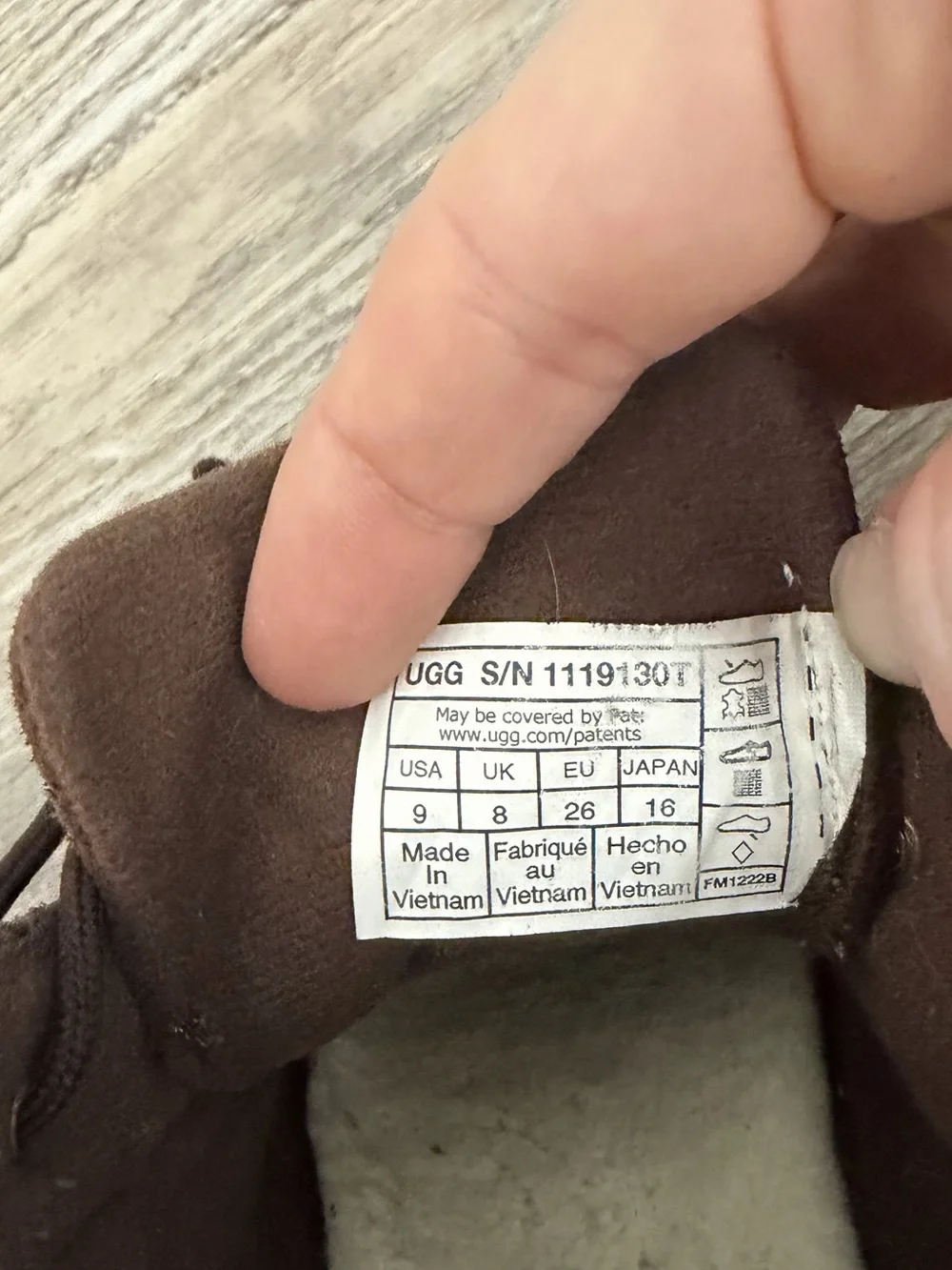 UGG Orin Wool & Leather Brown Boots Shearling Insert Toddler/Little Kid, size 9